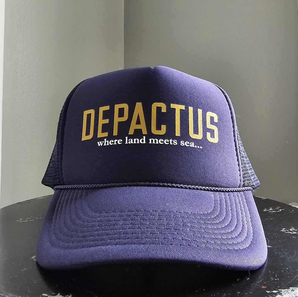 🌷Original DEPACTUS Surf brand mesh back.- DEPACTUS Wordmark Trucker Hat
